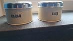 Brabantia Blikken Cacao & Thee 2 stuks, Ophalen of Verzenden, Gebruikt