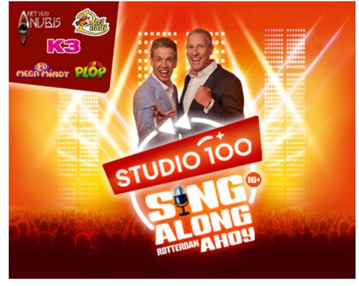 4 tickets studio 100 Singalong 14 december, Tickets en Kaartjes, Evenementen en Festivals, Drie personen of meer