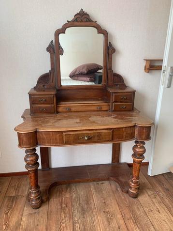 Kast antieke mooie mahoniehouten kaptafel . beschikbaar voor biedingen