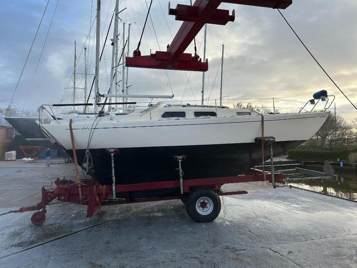 Stallingstrailer, boottrailer zeilboot, Watersport en Boten, Boottrailers, Gebruikt, Kielboottrailer, 6 tot 9 meter, Stallingstrailer