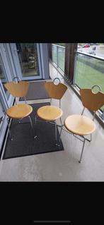 Houten stoelen set van 3, Gebruikt, Ophalen of Verzenden, Hout, Drie