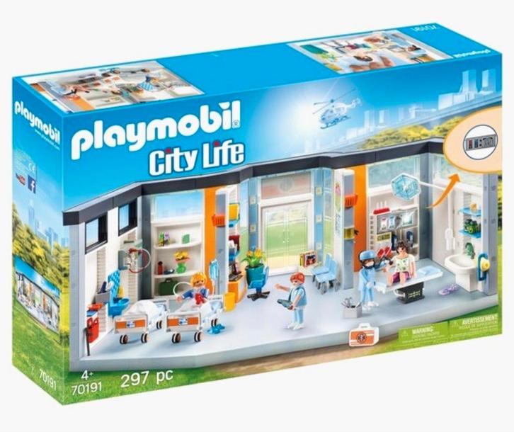 Playmobil ziekenhuis met accesoires ambulance en helicopter, Kinderen en Baby's, Speelgoed | Playmobil, Gebruikt, Ophalen of Verzenden