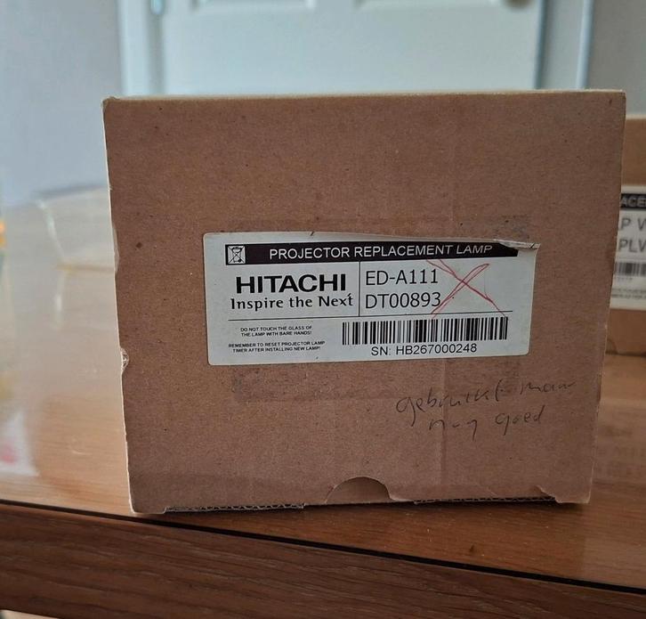 Hitachi ED-A111 Projectorlamp DT00893 - Gebruikt, Audio, Tv en Foto, Beamer-accessoires, Ophalen of Verzenden