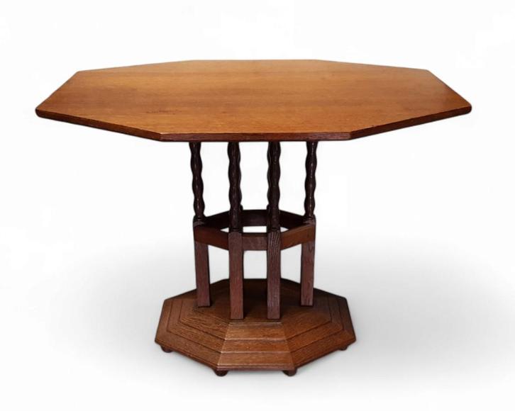 1018. Eikenhouten tafel, Pander en zonen, begin 20e eeuw, Antiek en Kunst, Antiek | Meubels | Kasten, Ophalen of Verzenden