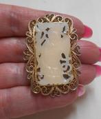 Zilveren antieke Chineese broche verguld nr.158, Verzenden, Zilver, Broche, Verguld