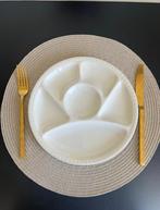 6 Gourmet-/Fondueborden - met barstjes, Gebruikt, Keramiek, Ophalen of Verzenden, Bord(en)