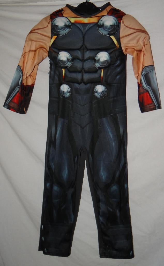 Leuk grijs/rood/geel THOR/SUPERHELDEN pak, Kinderen en Baby's, Carnavalskleding en Verkleedspullen, Ophalen, Gebruikt, 110 t/m 116