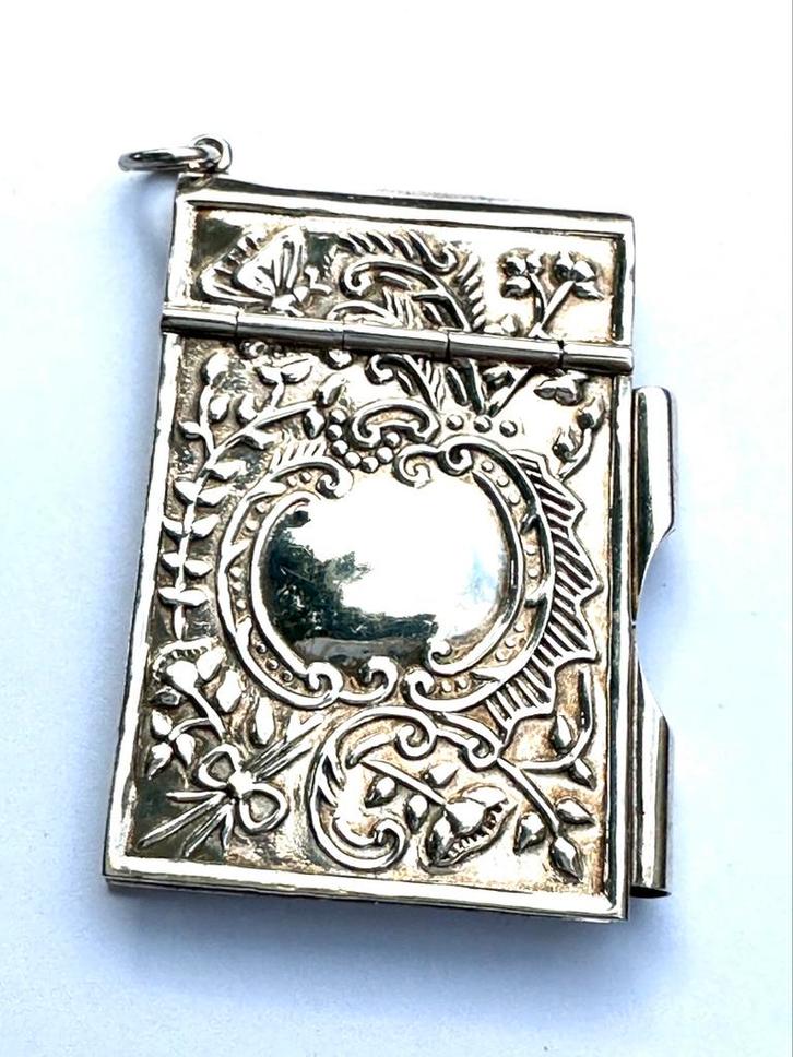 Antiek Art Nouveau stijl zilveren notitie/ bal boekje, Antiek en Kunst, Antiek | Goud en Zilver, Zilver, Verzenden