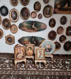 4 houten florentijnse paneeltje lijstje schilderijtje, Ophalen of Verzenden