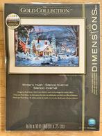 Borduurpakket Winterhuisje 40x25cm, Ophalen of Verzenden, Zo goed als nieuw, Handborduren, Borduurpakket