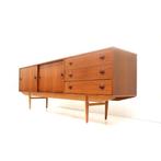 Gratis bezorgd! Groot vintage laag design dressoir jaren '60, Gebruikt, Verzenden, Teakhout, 200 cm of meer