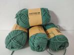 Budgetyarn katoen kleur 079 groen, Hobby en Vrije tijd, Ophalen of Verzenden, Zo goed als nieuw, Breien of Haken, Wol of Garen