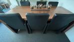 Laatste dagen!!:Eettafel met 6 stoelen + 2 salontafels., Ophalen, Gebruikt, 100 tot 150 cm, Eikenhout