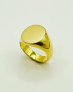 Gouden zegel ring 18 karaat topconditie, Goud, Goud, Ophalen of Verzenden, Kleiner dan 17