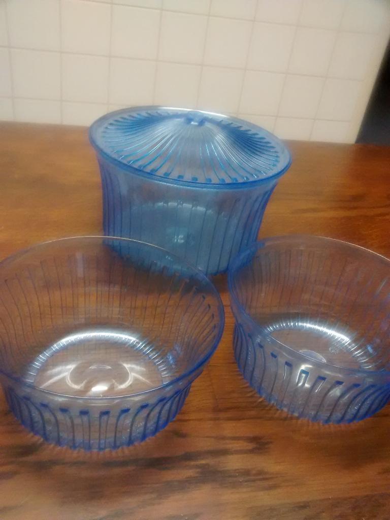 Tupperware schalen, Ophalen of Verzenden, Nieuw, Blauw, Schaal