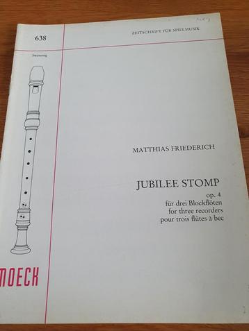 Matthias Friedrich - Jubilee Stomp - Blokfluit beschikbaar voor biedingen