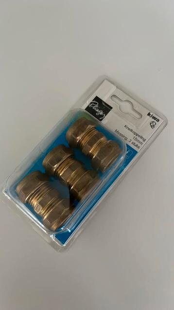 Knelkoppeling (15 mm messing 3 x) beschikbaar voor biedingen