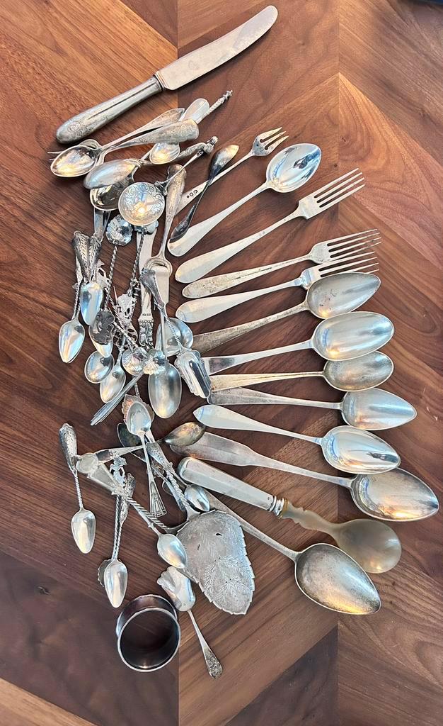 Oud antiek zilver nalatenschap zilveren 835 800 925, Antiek en Kunst, Antiek | Goud en Zilver, Zilver, Ophalen