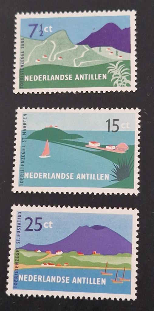 Nederlandse Antillen 1957 - nvph 262-264  - Toerisme, Postzegels en Munten, Postzegels | Nederlandse Antillen en Aruba, Ophalen of Verzenden