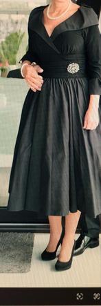 Elegante zwarte feestjurk/trouwjurk, Kleding | Dames, Jurken, Maat 38/40 (M), Zwart, Ophalen of Verzenden, Zo goed als nieuw