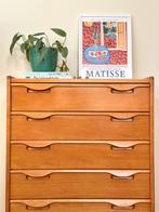 Vintage ladekast Deens Design berken hout jaren 50/60/70, Huis en Inrichting, Kasten | Ladekasten, Ophalen, Gebruikt, 5 laden of meer