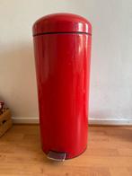 Rode Brabantia Prullenbak, Ophalen, Gebruikt, Met pedaal, 50 tot 75 cm