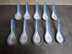 10x Vintage porseleinen Chinese lepels. Jaren '70., Huis en Inrichting, Overige materialen, Ophalen of Verzenden, Zo goed als nieuw