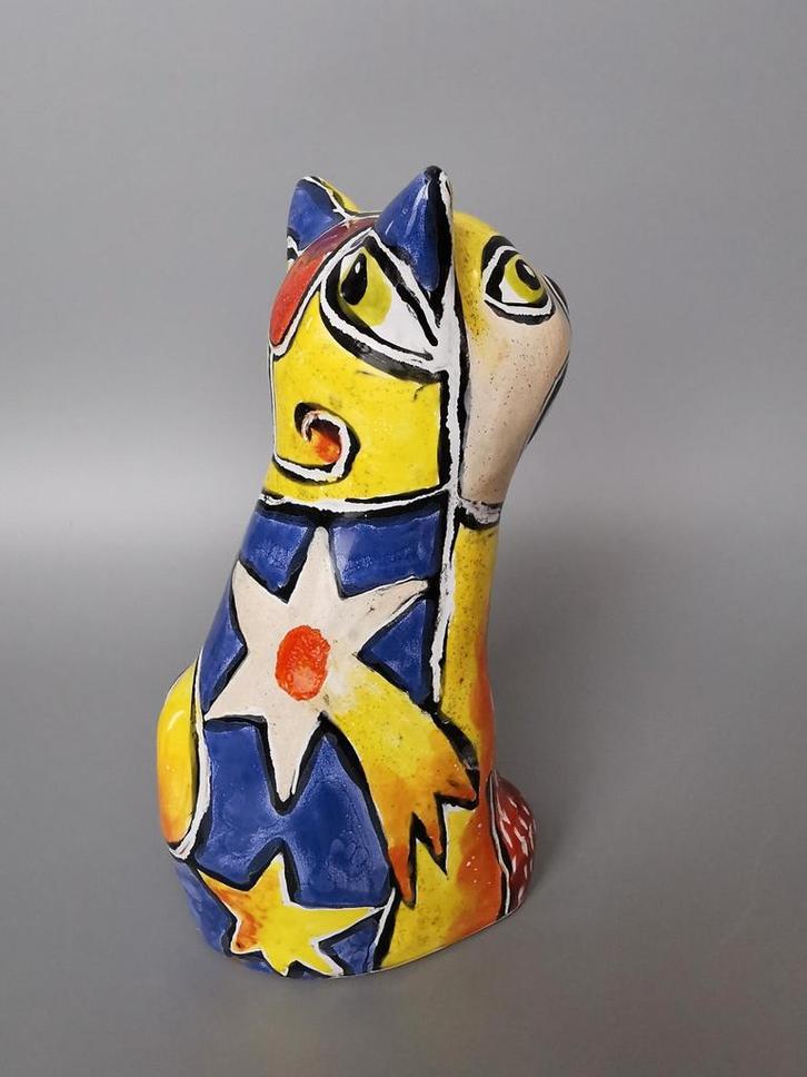 Picasso cobra stijl keramiek kat / poes gemerkt? Abstract, Antiek en Kunst, Antiek | Keramiek en Aardewerk, Verzenden