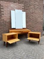 Retro kaptafel met nachtkastjes, Ophalen, Gebruikt, Retro jaren 60, 50 tot 100 cm