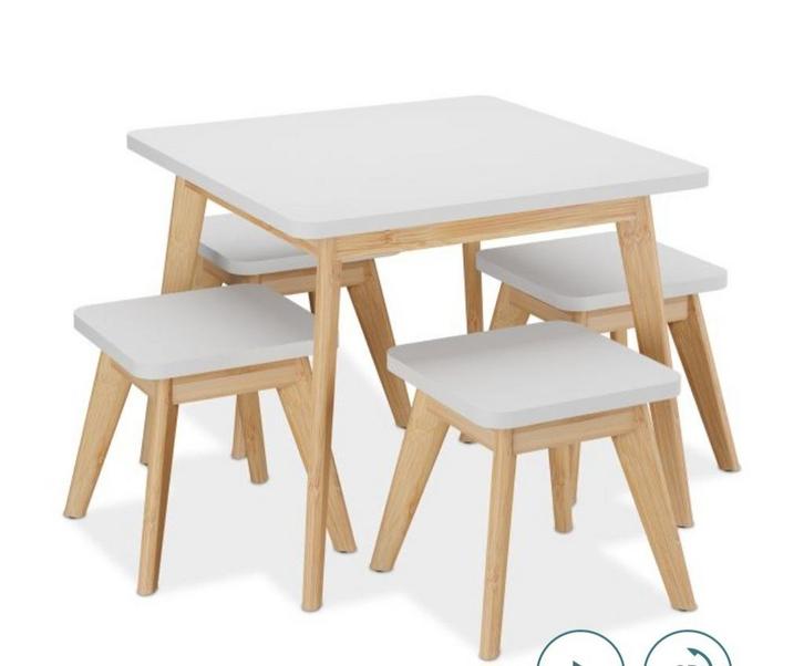 Kindertafel met 4 Stoeltjes, Kinderen en Baby's, Kinderkamer | Tafels en Stoelen, Nieuw, Tafel(s) en Stoel(en), Ophalen of Verzenden