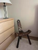 Brutalistische Spaanse Stoel, Jaren 60/70, Massief Hout, Ophalen of Verzenden