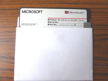 Originele MS-DOS 2.11 inc. GW Basic floppydisk beschikbaar voor biedingen