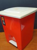 1907 Vintage orane curver pedaalemmer prullenbak vuilnisbak, Ophalen of Verzenden, Huis en Inrichting