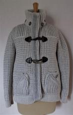 Stoer grijs/wit wollen vest van Italiaanse merk BARK! S/M, Verzenden, Zo goed als nieuw, Maat 38/40 (M), Grijs
