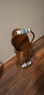Koperen Decoratie Emmer met Delfts Blauw, Antiek en Kunst, Ophalen, Koper