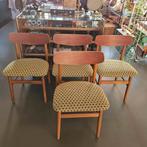 Vintage Deens design Stoelen Set van 4, Hout, Gebruikt, Overige kleuren, Ophalen of Verzenden