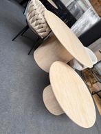 Travertine rond eettafel of salontafel new, Huis en Inrichting, Tafels | Eettafels, Overige materialen, Rond, Nieuw, Ophalen of Verzenden