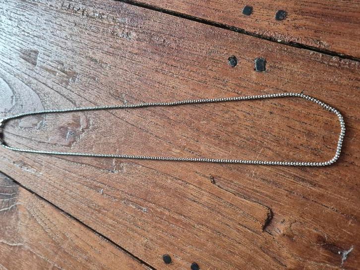 Zilveren ketting Menso van 69 cm, Sieraden, Tassen en Uiterlijk, Kettingen, Zo goed als nieuw, Zilver, Zilver, Ophalen of Verzenden