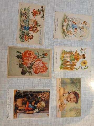 Vintage Wenskaarten Rond 1950 beschikbaar voor biedingen