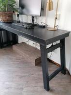 Mooi stoer zwart/grijs grenen WOOOD bureau/sidetable Honk, Ophalen, Zo goed als nieuw