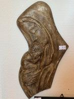 Antiek Muur Icoon Madonna met Kind, Ophalen of Verzenden