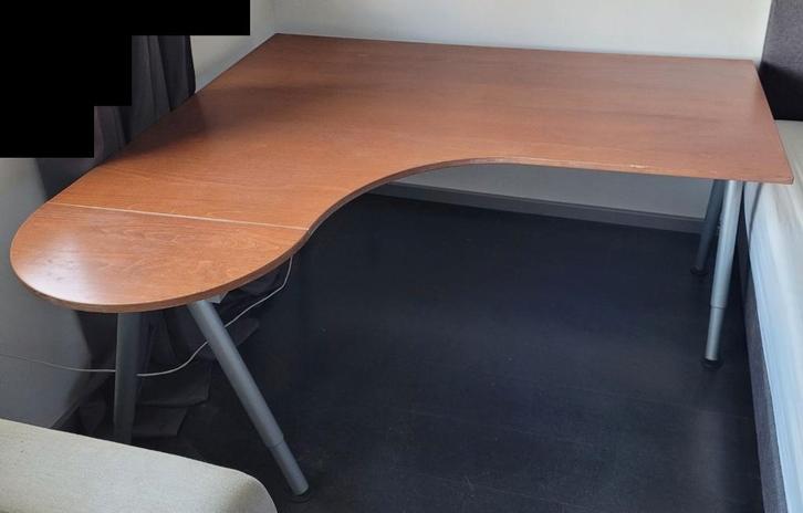 IKEA Galant hoekbureau, Huis en Inrichting, Bureaus, Gebruikt, Bureau, In hoogte verstelbaar, Ophalen