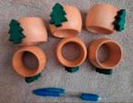 6 x houten servetring. kerstboom afbeelding erop., Ophalen of Verzenden, Nieuw