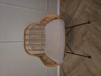 4 mooie rotan eetstoelen met beige/taupe kussens, Huis en Inrichting, Stoelen, Ophalen, Overige kleuren, Riet of Rotan, Zo goed als nieuw