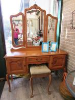 barok eiken kaptafel met 3 luik spiegel queen anne stijl, Ophalen of Verzenden