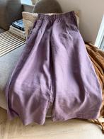 Oysho linen wide leg mottled purple S/M petite, Maat 38/40 (M), Paars, Ophalen of Verzenden, Zo goed als nieuw