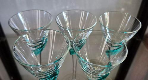 5 kristallen Bohemia likeurglaasjes., Antiek en Kunst, Antiek | Glas en Kristal, Ophalen of Verzenden