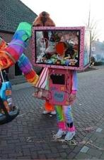 Grijpmachine Carnaval Kostuum inclusief kleurenpak - Uniek!, Ophalen, Zo goed als nieuw