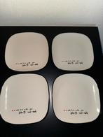 Vierkant bord met Chinese kalligrafie - Set van 4, Antiek en Kunst, Ophalen of Verzenden