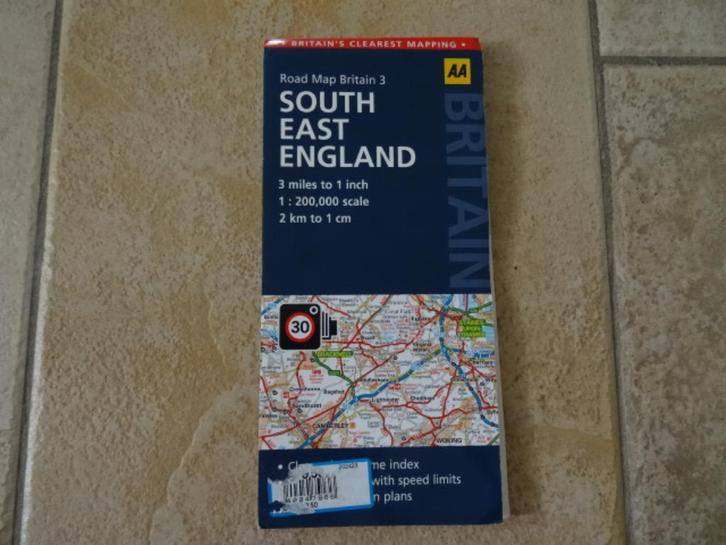 AA wegenkaart zuid oost Engeland, Boeken, Atlassen en Landkaarten, Zo goed als nieuw, Landkaart, Verenigd Koninkrijk, 2000 tot heden
